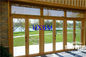 Larch Wood 12A Aluminium Double Glazed Windows Powder Coated ISO9001